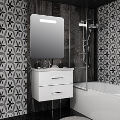 Opadiris Мебель для ванной Арабеско 70 с зеркалом подвесная белая – фотография-2